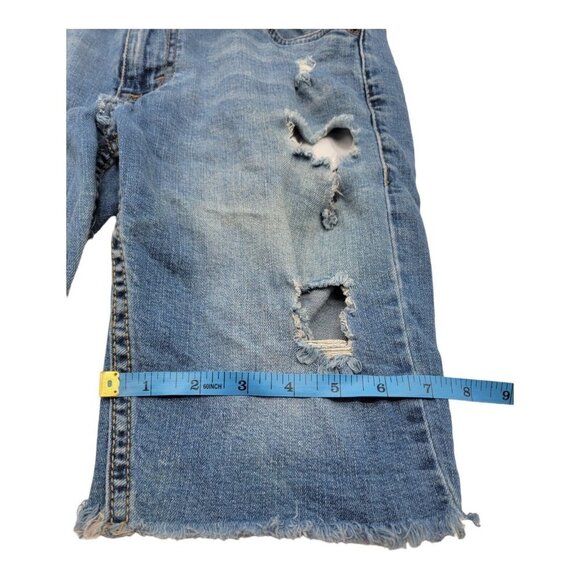 Levis 511 Slim Distressed Cut Off Frayed Blue Jean Shorts Boy’s Size 14 Reg W27” - Picture 2 of 8
